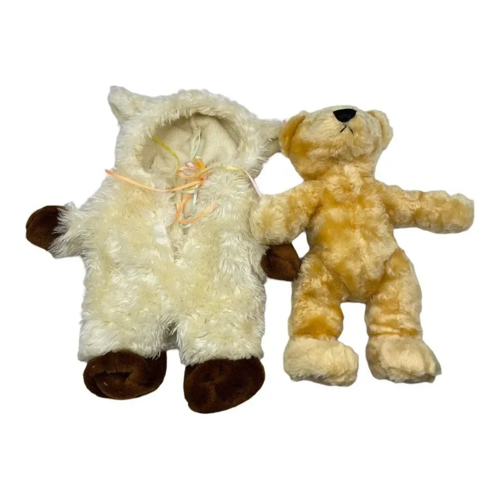 Teddy in Sparkle Easter Costume Plush Bear Lamb Suit Removable Outfit